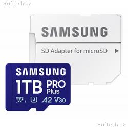 SAMSUNG PRO Plus MicroSDXC 1TB + SD Adaptér, CL10 