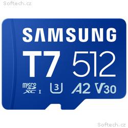 Samsung T7, Micro SDXC, 512GB, UHS-I U3, Class 10,