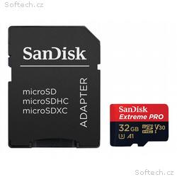 SanDisk Extreme PRO, micro SDHC, 32GB, UHS-I U3, C