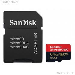 SanDisk Extreme PRO microSDXC 64GB, A2 C10 V30 UHS