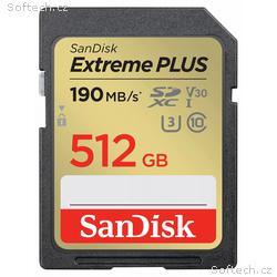 SanDisk SDXC karta 512GB Extreme PLUS (R 190 MB, s
