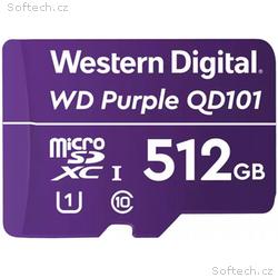 WD PURPLE 512GB MicroSDXC QD101, WDD512G1P0C, CL10