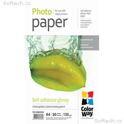 COLORWAY fotopapír, samolepící, glossy 135g, m2, A