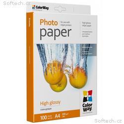 COLORWAY fotopapír, high glossy 200g, m2, A4, 100 