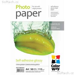 COLORWAY fotopapír, samolepící, glossy 115g, m2, A