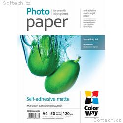 COLORWAY fotopapír, samolepící, matte 120g, m2, A4