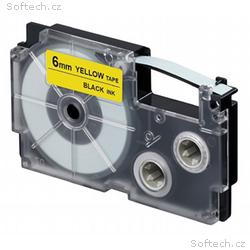 PRINTLINE kompatibilní páska s Casio XR-6YW1 6mm, 
