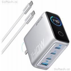 Anker Prime nabíječka, 140W, 3x USB-C, USB, disple