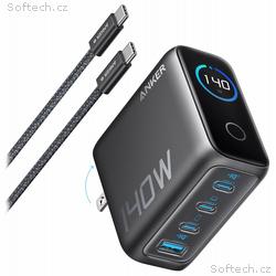 Anker Prime nabíječka, 140W, 3x USB-C, USB, disple