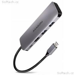 AXAGON hub USB-C, HMC-5, USB 3.2 Gen1, 1x USB-C, 2
