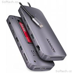 AXAGON HMC-12GM2, USB 10Gbps hub, 3x USB-A, USB-C,