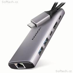 AXAGON HMC-6G2L, USB 10Gb, s hub, 2x USB-A, 1x USB