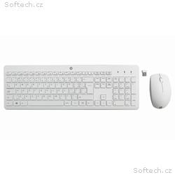 HP Bezdrátová klávesnice a myš HP 230 - bílá CZ, S