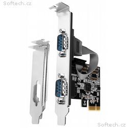 AXAGON PCIe řadič 2x sériový port (RS-232), PCEA-S