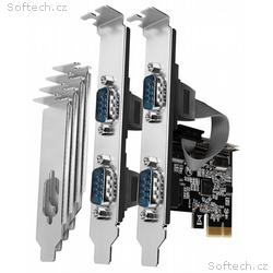 AXAGON PCIe řadič 4x sériový port (RS-232), PCEA-S