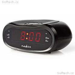 NEDIS digitální budík s rádiem, LED displej, AM, F