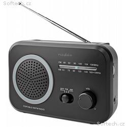 NEDIS přenosné rádio, AM, FM, napájení z baterie, 