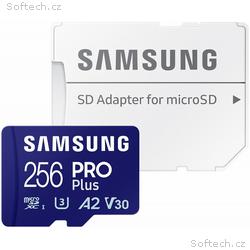 SAMSUNG PRO Plus MicroSDXC 256GB + SD Adaptér, CL1