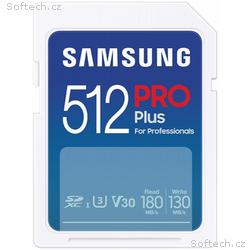 SAMSUNG PRO Plus SDXC 512GB, CL10 UHS-I U3, V30