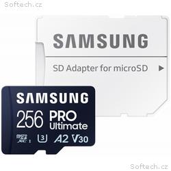 SAMSUNG PRO Ultimate MicroSDXC 256GB + SD Adaptér,