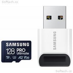 SAMSUNG PRO Ultimate MicroSDXC 128GB + USB Adaptér