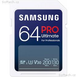 SAMSUNG PRO Ultimate SDXC 64GB, CL10 USH-I U3, V30