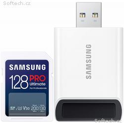 SAMSUNG PRO Ultimate SDXC 128GB + USB Adaptér, CL1