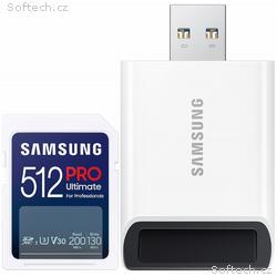 SAMSUNG PRO Ultimate SDXC 512GB + USB Adaptér, CL1