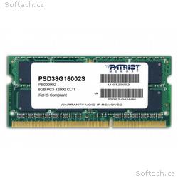 PATRIOT Signature 8GB DDR3 1600MHz, SO-DIMM, CL11,