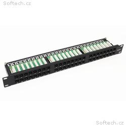 DATACOM Patch panel 19" UTP 48 port CAT5E LSA 1U B