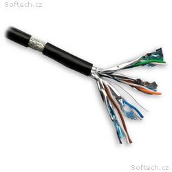 DATACOM S, FTP drát CAT7 PE, Fca 100m, plášť černý