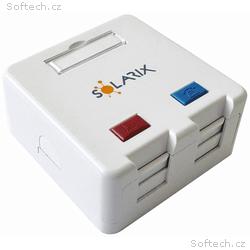 Solarix zásuvka modulární pro 2 keystony na omítku