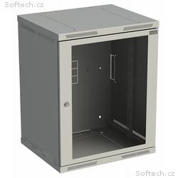 Rozvaděč nástěnný SENSA 15U 500mm, dveře sklo, RAL