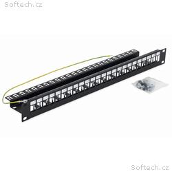 Triton 19" modulární patch panel 1U pro max. 24ks 