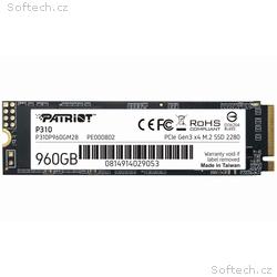 PATRIOT P310 960GB SSD, Interní, M.2 PCIe Gen3 x4 