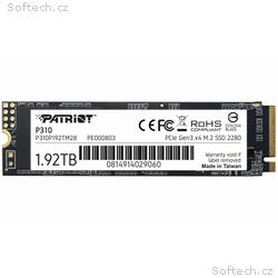 PATRIOT P310 1,92TB SSD, Interní, M.2 PCIe Gen3 x4