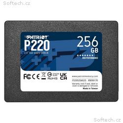 PATRIOT P220 256GB SSD, Interní, 2,5", SATA 6Gb, s