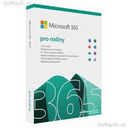 Microsoft 365 Family FY25H2 Mac, Win, 1 Rok, CZ