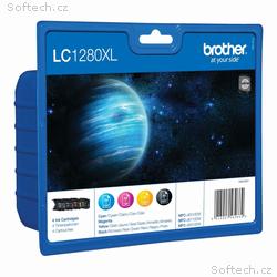 BROTHER inkoustová náplň LC-1280XLVALBP, multipack