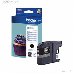 BROTHER inkoustová náplň LC-123BK, Černá, 600 stra