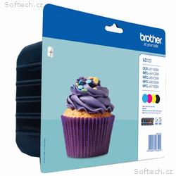 BROTHER inkoustová náplň LC-123VALBP, multipack, Č