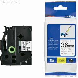 BROTHER flexibilní páska TZE-FX261, bílá-černá, 36