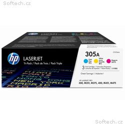 HP 305A CMY 3-pack LJ Toner Cart, 3 x 2600 str, CF