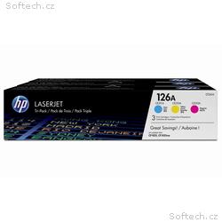 HP (126A) Tri-pack CF341A žlutá, azurová, purpurov