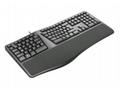 C-TECH Klávesnice KB-113E USB, ERGO,  černá, CZ, S