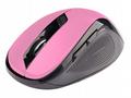 C-TECH myš WLM-02P, růžová, bezdrátová, 1600DPI, 6