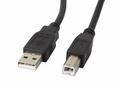 LANBERG USB-A (M) na USB-B (M) 2.0 kabel 1,8m, čer