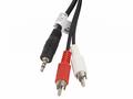 LANBERG Minijack 3.5mm (M) 3 PIN na 2x RCA (CINCH)