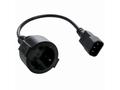 C-TECH Kabel síťový adaptér C14 (M) -> schuko (F),