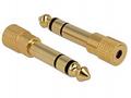 Delock adaptér stereo jack 6,35 mm samec na stereo